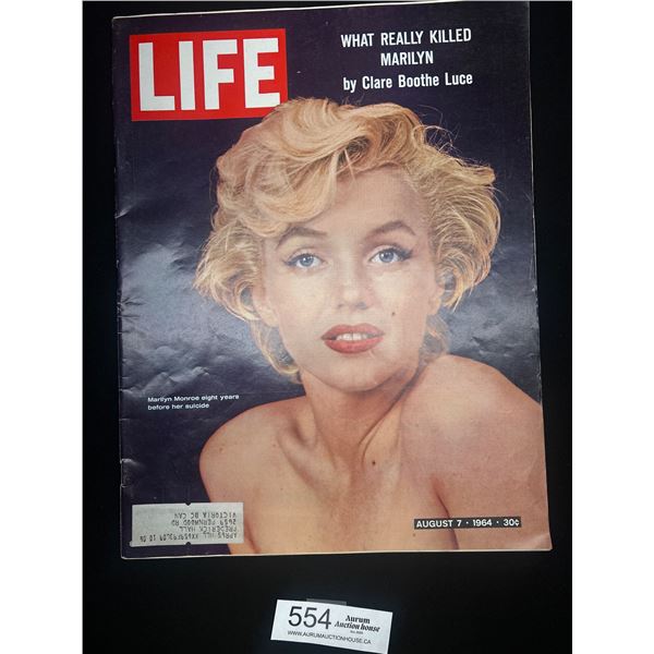1964 Life Magazine Marilyn Munroe Cover (Good Condition)