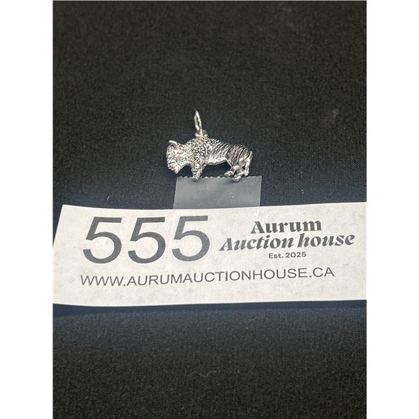 Heavy Sterling Buffalo Charm
