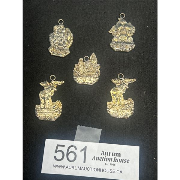 5 Old B.C. Medallions
