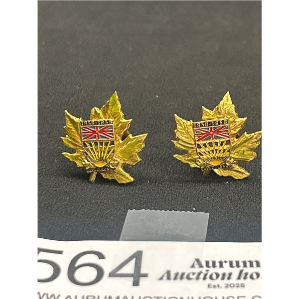 Pair of 1958 B.C. Centennial Earrings