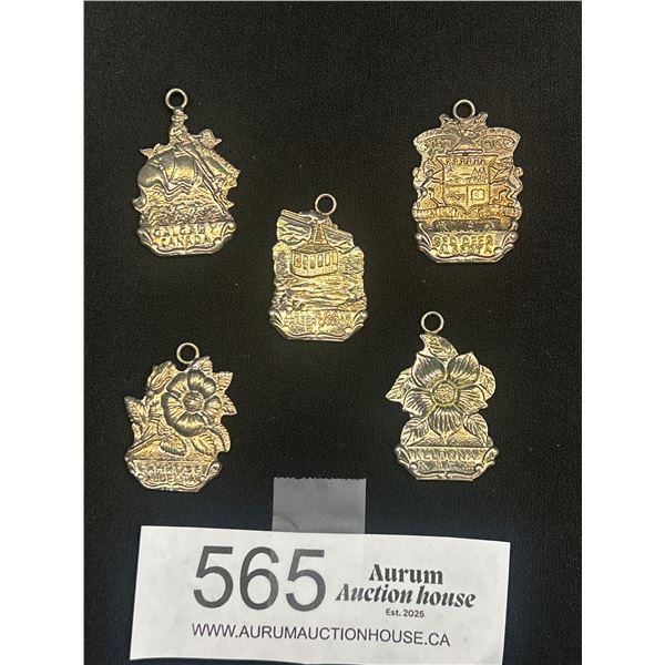 5 Vintage Provincial Medallions