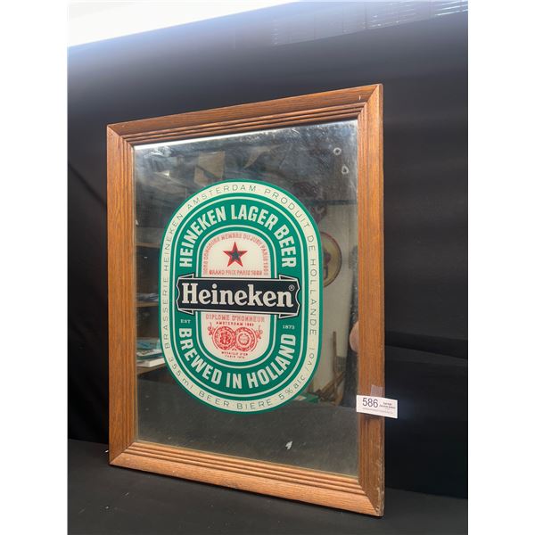 Vintage 21"x27" Heiniken Beer Mirror No shipping