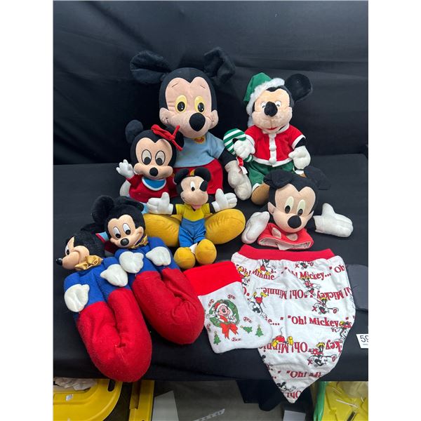 Nice Vintage Lot of Mickey Mouse Stuffies
