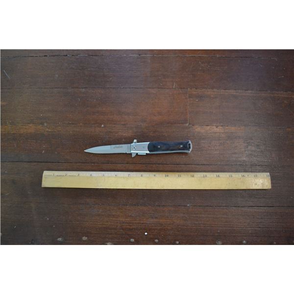 5" BLACK STILETTO STYLE LINER LOCK