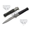 Image 1 : 5" BLACK STILETTO STYLE LINER LOCK
