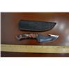 Image 1 : Hand Forged Steel Knife w/ Leather Sheath
