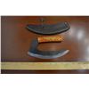 Image 1 : Hand Forged Steel Knife w/ Leather Sheath