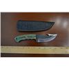 Image 1 : Hand Forged Steel Knife w/ Leather Sheath