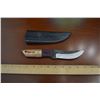 Image 1 : Hand Forged Steel Knife w/ Leather Sheath