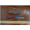 Image 1 : Hand Forged Steel Knife w/ Leather Sheath
