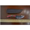 Image 1 : Hand Forged Steel Knife w/ Leather Sheath