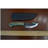 Image 1 : Hand Forged Steel Knife w/ Leather Sheath
