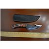 Image 1 : Hand Forged Steel Knife w/ Leather Sheath