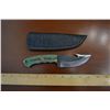 Image 1 : Hand Forged Steel Knife w/ Leather Sheath