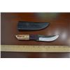Image 1 : Hand Forged Steel Knife w/ Leather Sheath