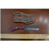 Image 1 : Hand Forged Steel Knife w/ Leather Sheath