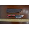 Image 1 : Hand Forged Steel Knife w/ Leather Sheath