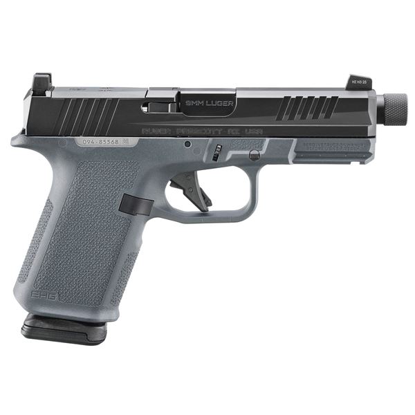 RUG RXM 9MM 4" TB STEALTH GRY/BLK 15RD