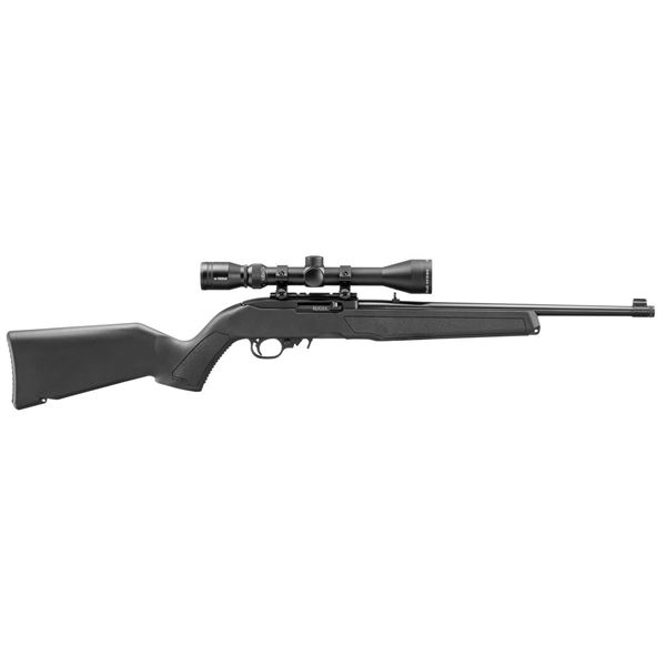 RUG 10/22 22LR 16.4" BLK THREADED 10RD SCOPED