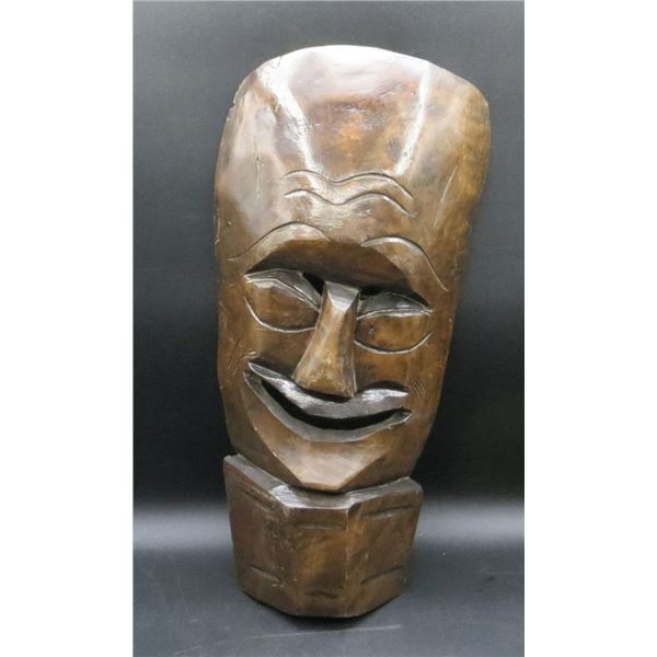 Large Wooden Hand Carved Mask 17 Inches Long Ready to Hang
