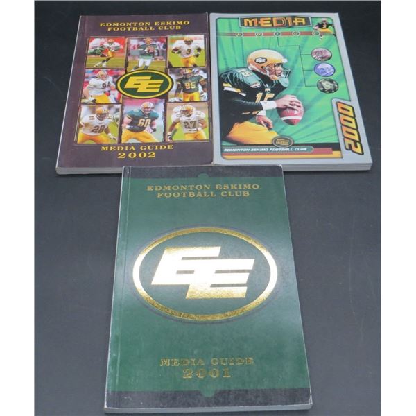 Lot of 3 Edmonton Eskimos Media Guides