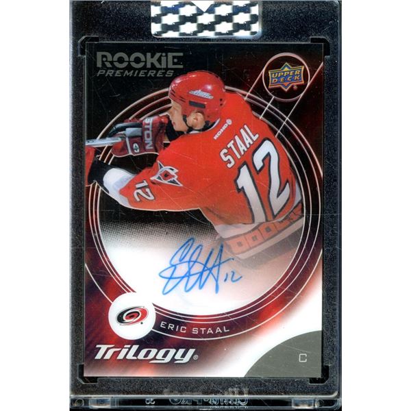 2018-19 Upper Deck Clear Cut Rookie Tribute Autographs #RTES Eric Staal BV $70