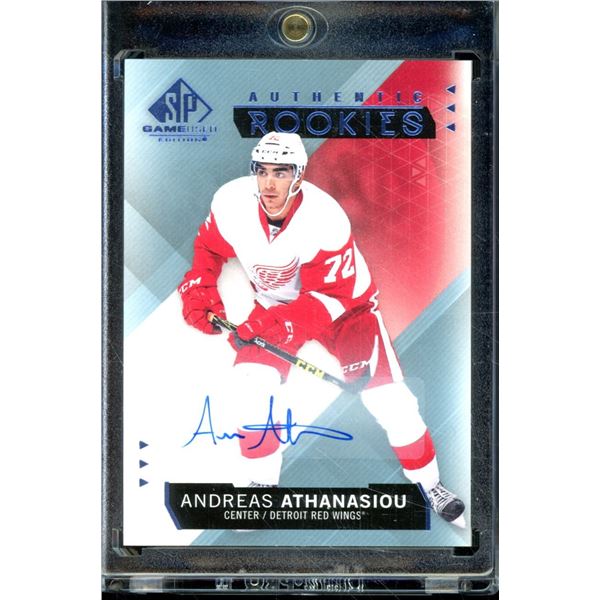 2015-16 SP Game Used Rookie Autographs Blue #106 Andreas Athanasiou BV $50