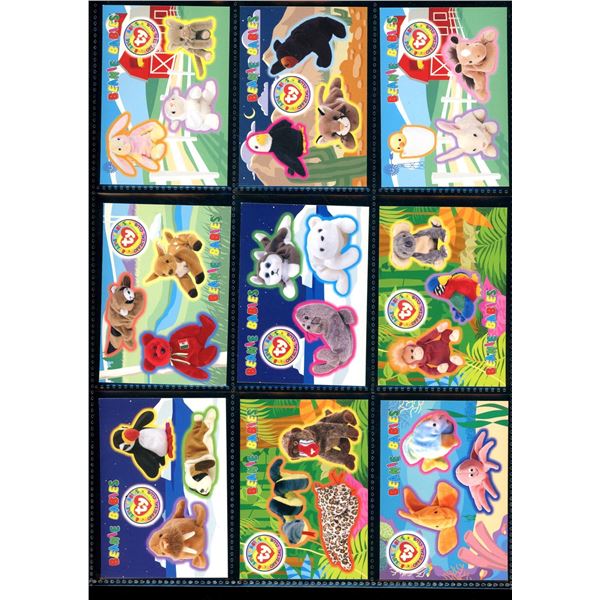Lot Of 9 Beanie Babies Sticker Cards