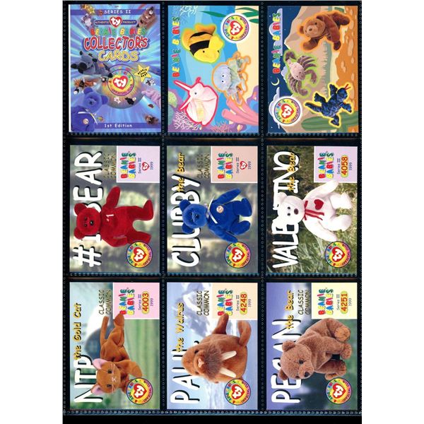 Lot Of 9 Beanie Babies Cards Including Sticker Cards