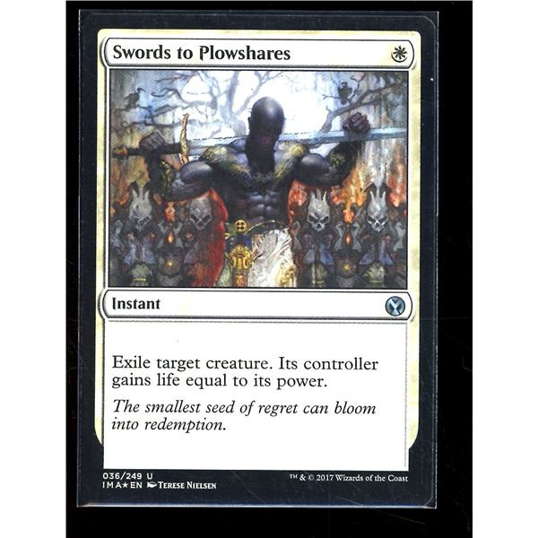 Magic the Gathering Swords to Plowshares FOIL Iconic Masters