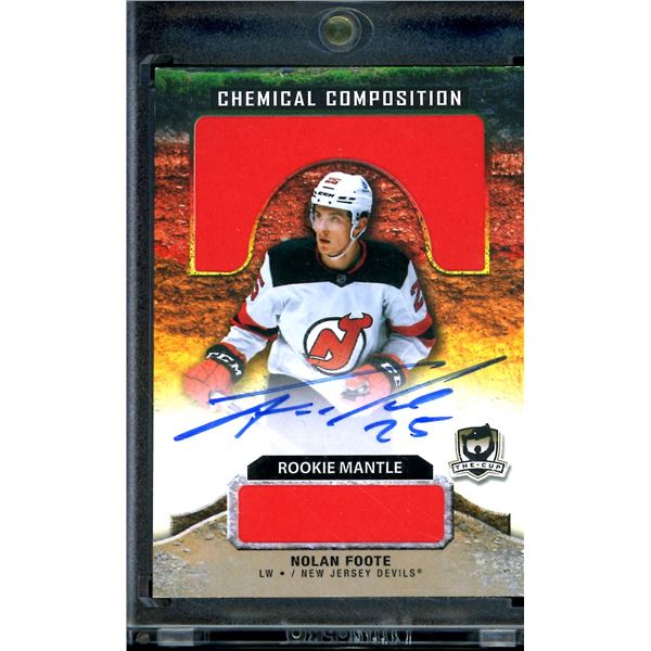 2020-21 The Cup Chemical Composition Autographs Mantle #CCNF Nolan Foote BV $30