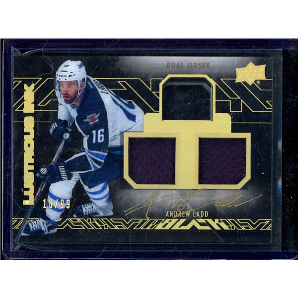 2015-16 UD Black Lustrous Ink Spectrum Jerseys #LIAL Andrew Ladd 16/99