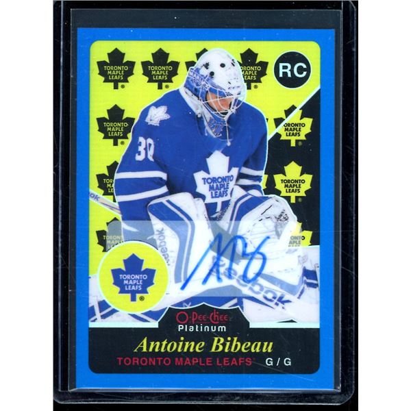 2015-16 O-Pee-Chee Platinum Retro Rainbow Blue Autographs #R92 Antoine Bibeau