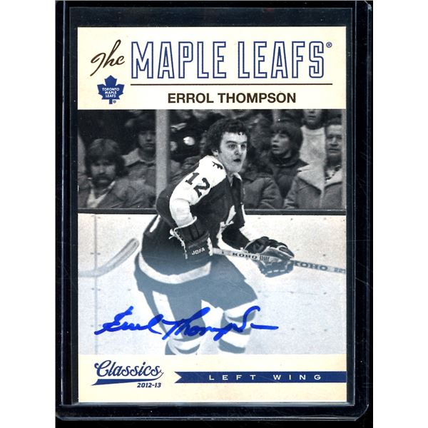 2012-13 Classics Signatures Autographs #23 Errol Thompson