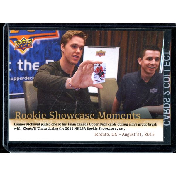 2015-16 Upper Deck Rookie Showcase Moments Fall Expo #NHLPA1 Connor McDavid BV $40