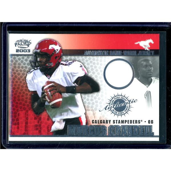 2003 Pacific CFL Game Worn Jerseys #1 Marcus Crandell BV $30