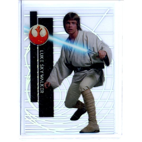 2015 Topps Star Wars High Tek Rebel Hoth Tactical Screen #1 Luke Skywalker