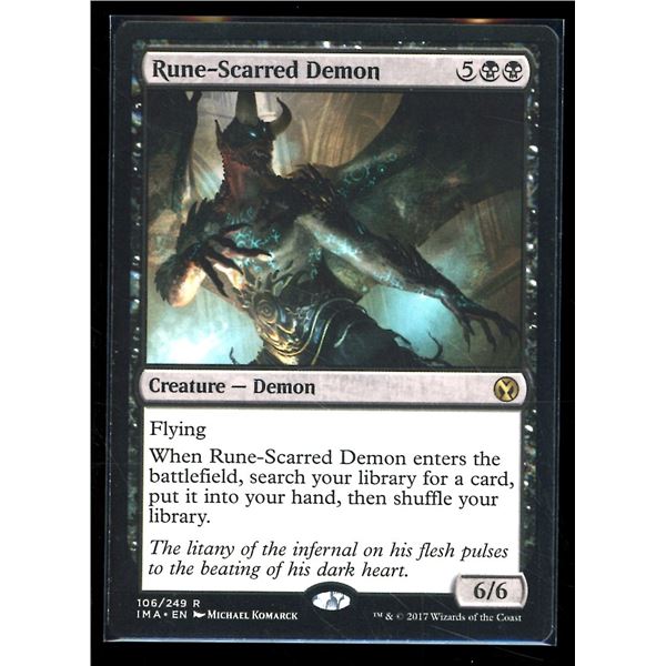 Magic the Gathering Rune-Scarred Demon Iconic Masters