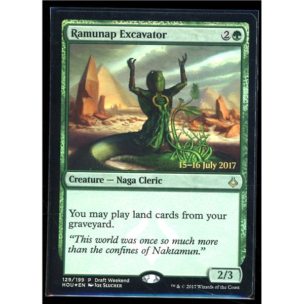 Magic the Gathering Ramunap Excavator Hour of Devastation Date Stamped FOIL Promo