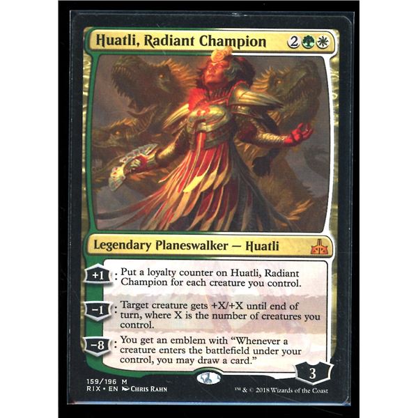 Magic the Gathering Huatli, Radiant Champion Rivals of Ixalan