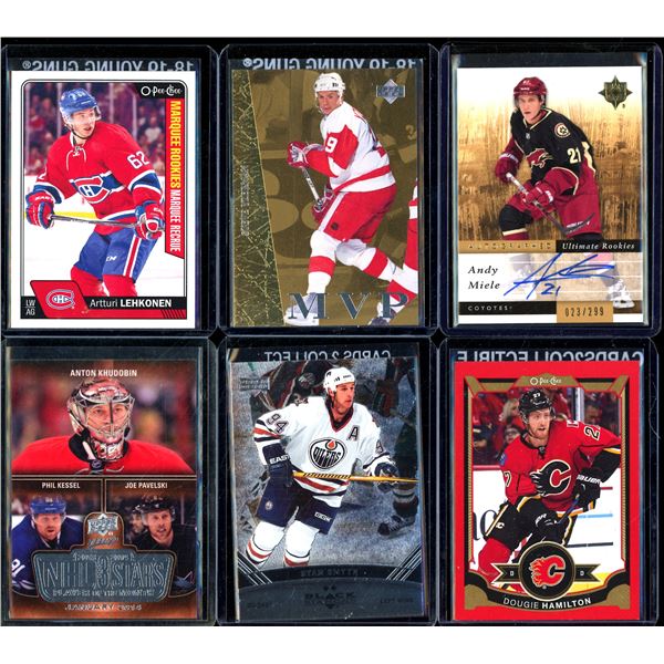 Lot Of 6 Hockey Rookies & Insert Cards Various Teams & Players