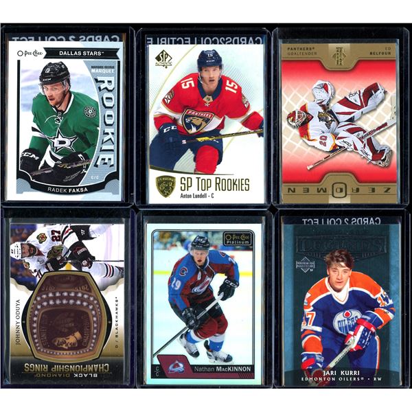 Lot Of 6 Hockey Rookies & Insert Cards Various Teams & Players