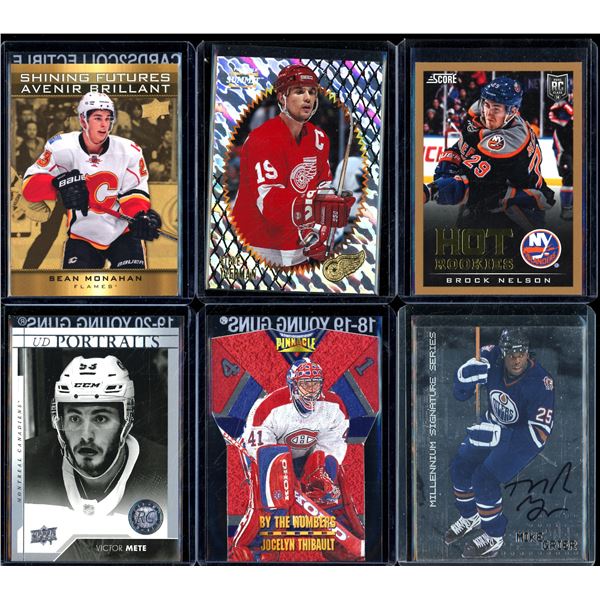 Lot Of 6 Hockey Rookies & Insert Cards Various Teams & Players