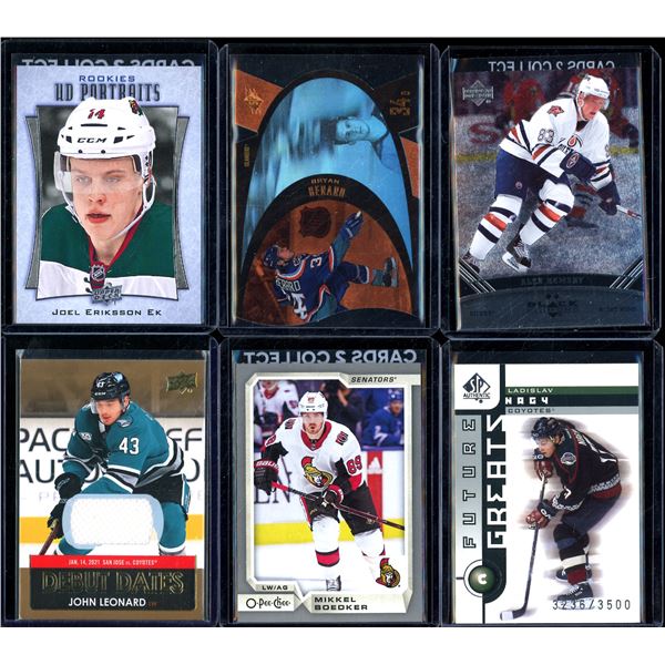 Lot Of 6 Hockey Rookies & Insert Cards Various Teams & Players