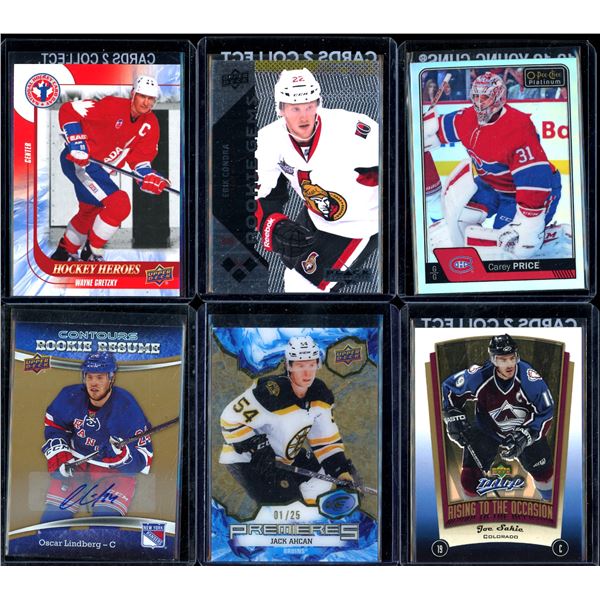 Lot Of 6 Hockey Rookies & Insert Cards Various Teams & Players