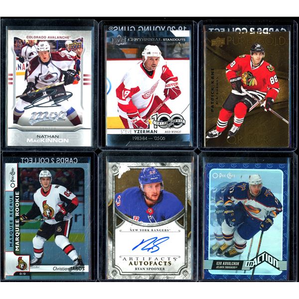 Lot Of 6 Hockey Rookies & Insert Cards Various Teams & Players