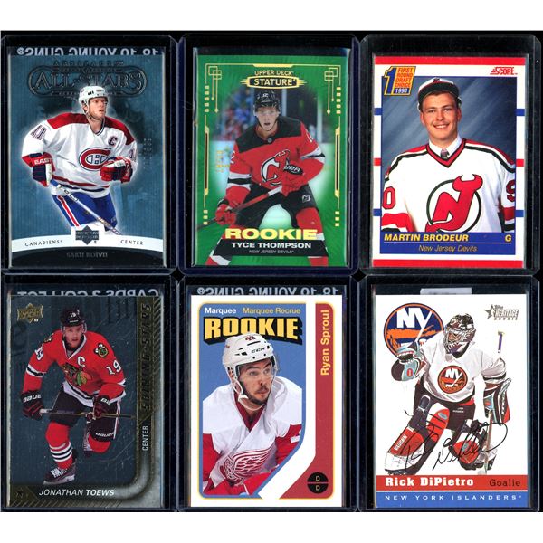 Lot Of 6 Hockey Rookies & Insert Cards Various Teams & Players