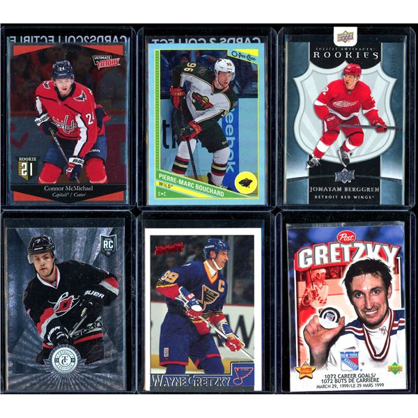 Lot Of 6 Hockey Rookies & Insert Cards Various Teams & Players