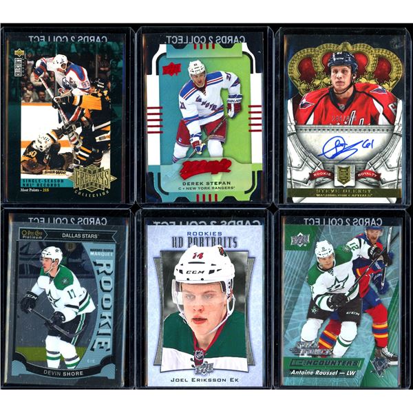 Lot Of 6 Hockey Rookies & Insert Cards Various Teams & Players