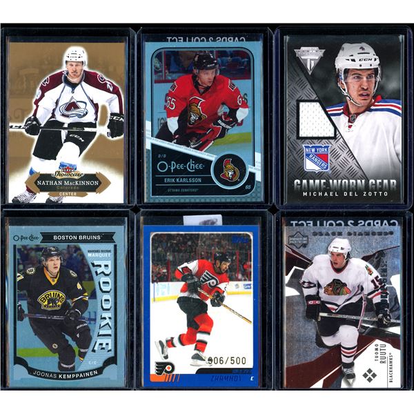 Lot Of 6 Hockey Rookies & Insert Cards Various Teams & Players